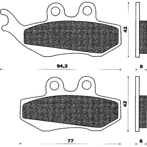 Pair brake pads for - pads, yamaha
